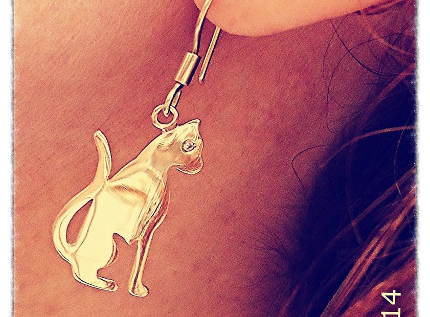 Image Gold Cat Earring
