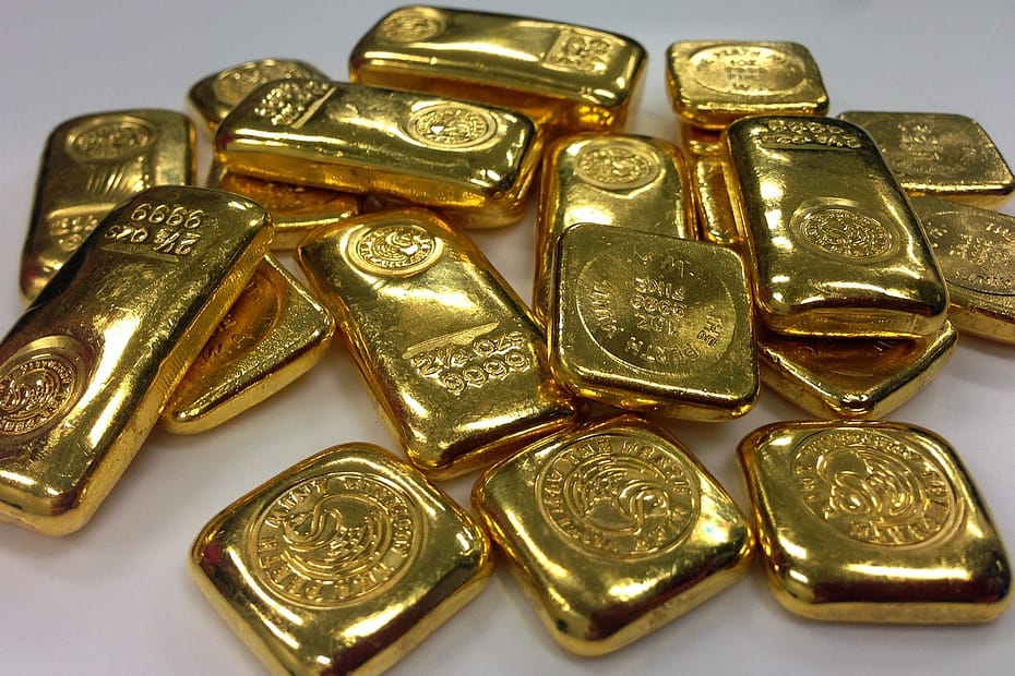 gold, bullion, ingots