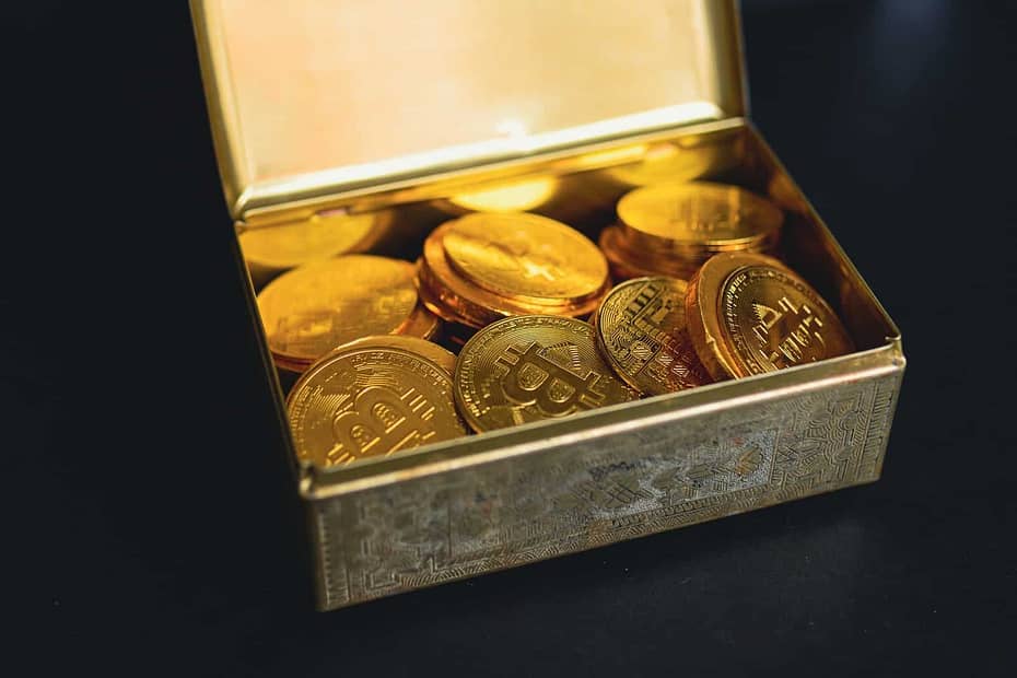 tin box full of gold coins
